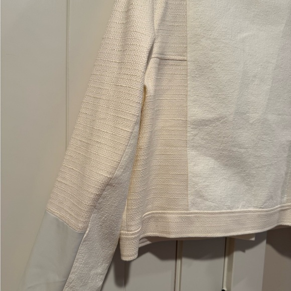 NWT CHICO’S Moto Jacket Size 2 (US 12) MSRP $149 Winter Wheat Cream with Pockets - Picture 11 of 16